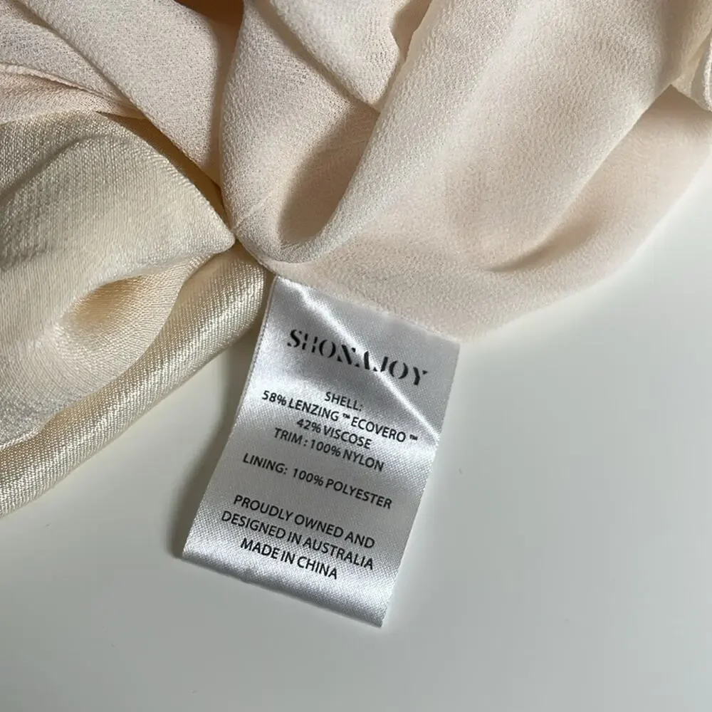 SHONA JOY Camille Lace Cross Back Midi Dress in Cream & Black Size 0 - Picture 12 of 12